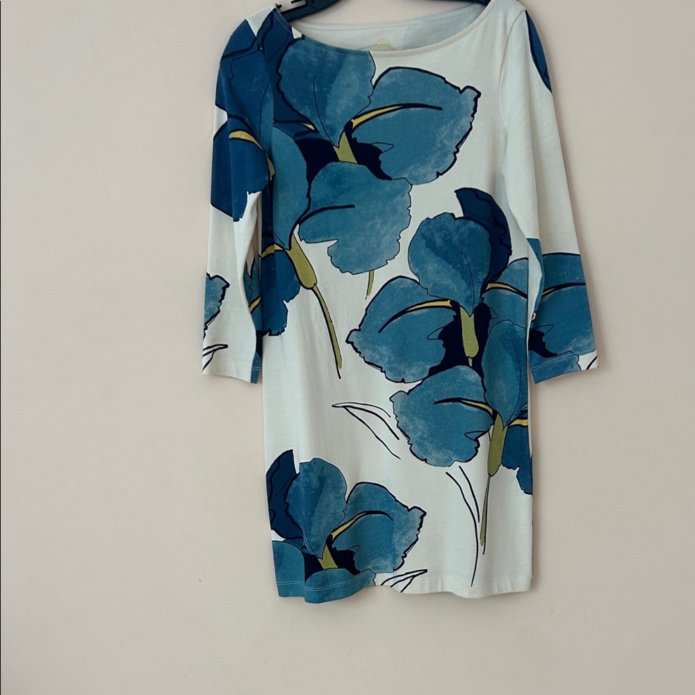 Tory Burch cotton floral dress. ¾ length sleeves. XS